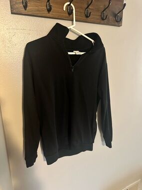 PINK Victoria's Secret Women’s Black Half-Zip Sweater